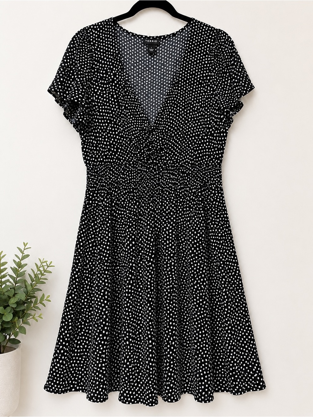 Torrid Polka Dot Midi Dress Size 1